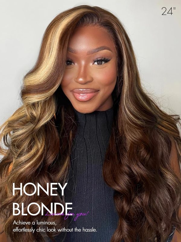 luvme hair 14 inch honey blonde 13x4 glueless wig loose body wave versatile 13x4 lace frontal wig human hair