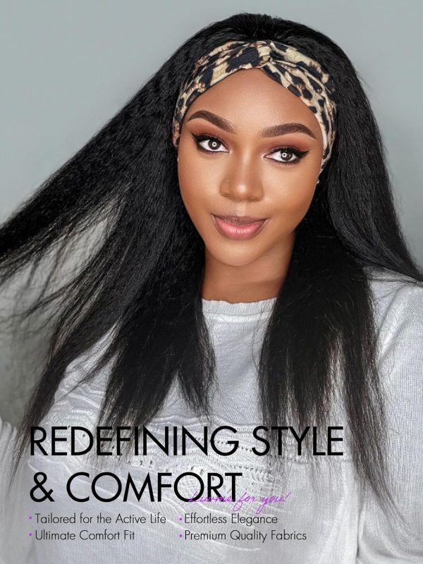 luvme hair kinky straight headband wig human hair ready to go no lace glueless human hair wigs with adjustable headband beginners friendly (16 inch & natural black)