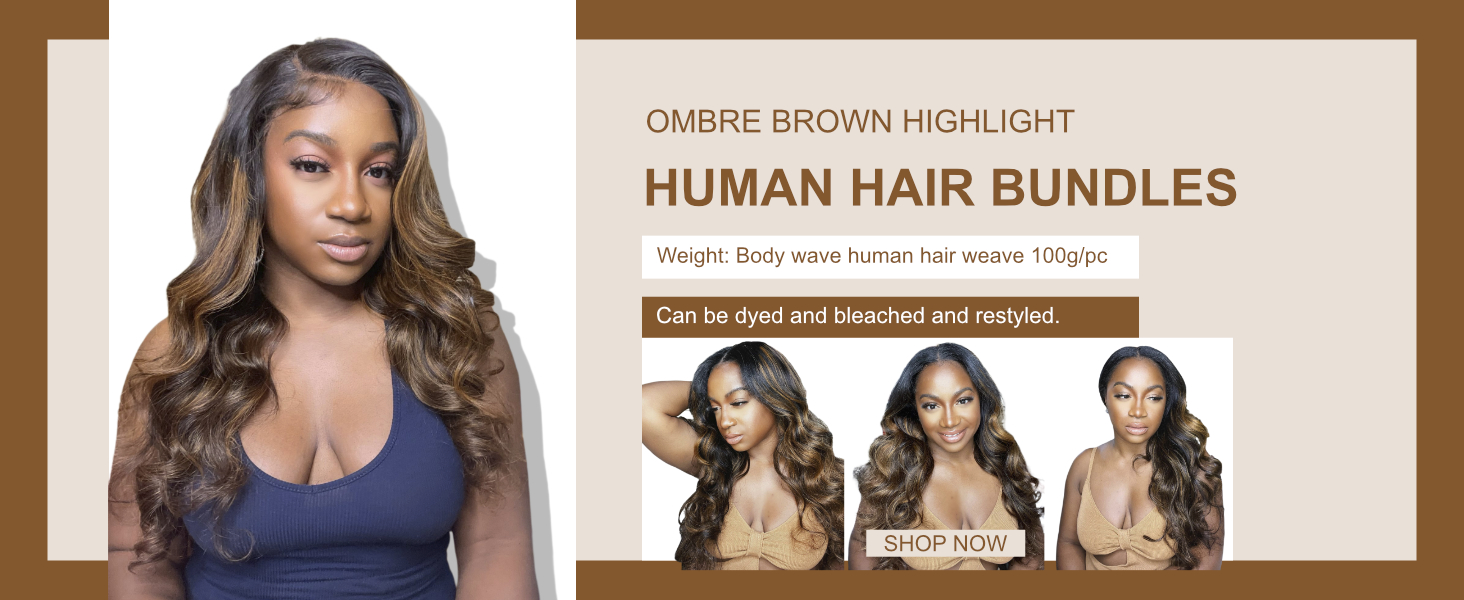 unice brown highlight body wave human hair weave 4 bundles 30 30 30 30 inches, brazilian remy hair ombre blonde human hair wavy weaves sew in fb30 piano color