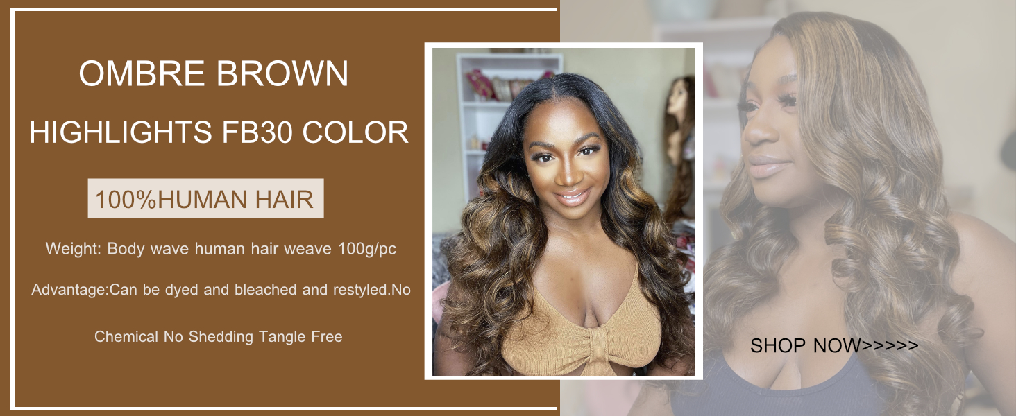 unice brown highlight body wave human hair weave 4 bundles 30 30 30 30 inches, brazilian remy hair ombre blonde human hair wavy weaves sew in fb30 piano color