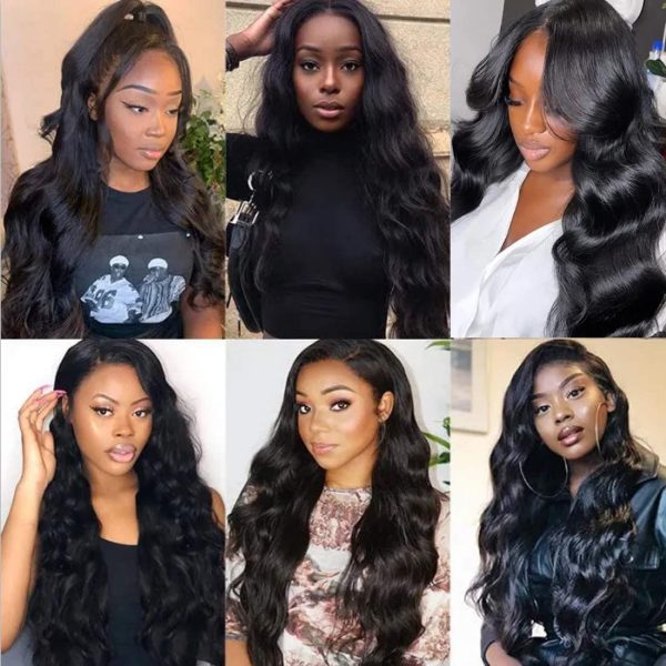 unice hair body wave human hair 4 bundles 30 30 30 30 inch, 10a brazilian unprocessed human virgin hair wavy weaves sew in extensions natural color