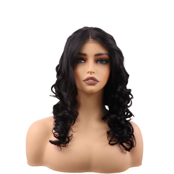 16 inch t part body wave vietnamese human hair wig pre plucked hd lace & adjustable notches & combs long natural #1b color wig 180% density