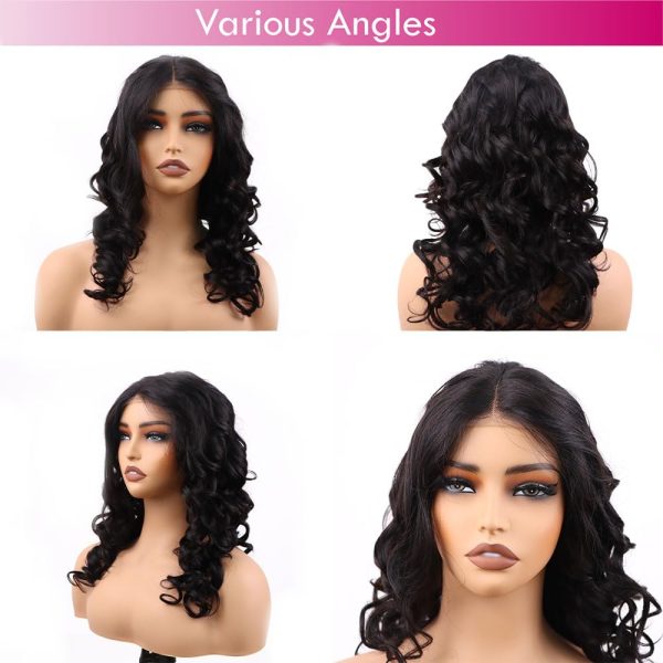 16 inch t part body wave vietnamese human hair wig pre plucked hd lace & adjustable notches & combs long natural #1b color wig 180% density