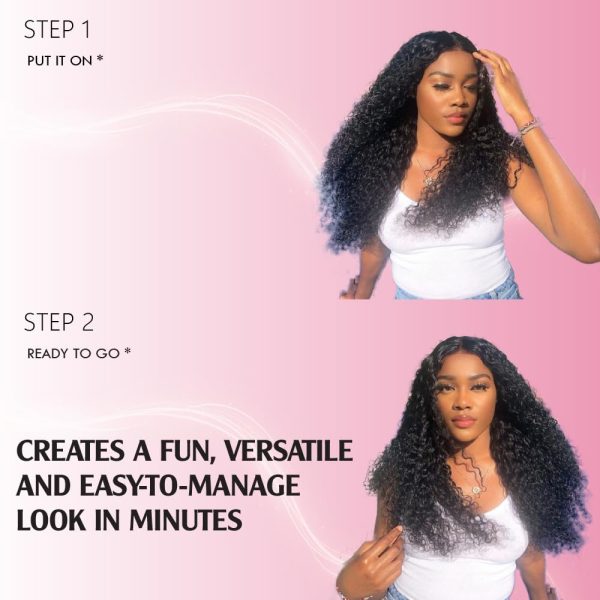 24 inch deep wave middle part vietnamese human hair hd lace frontal wig 13x4 with adjustable notches at the back & secure combs, natural #1b color wig 180% density