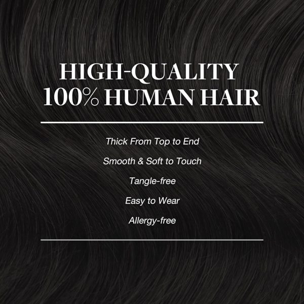 goo goo clip in hair extensions real human hair, remy human hair extensions clip ins for women, natural human hair, 18inch 120g 7pcs, 1b natural black