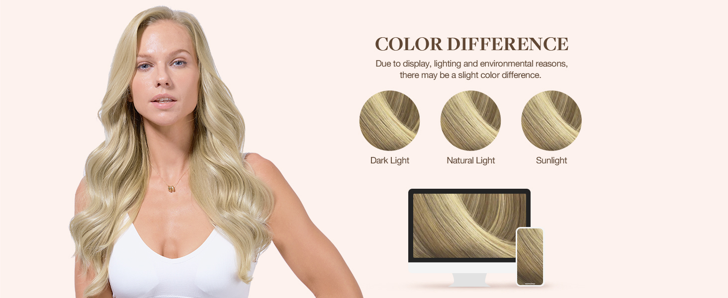 goo goo clip in hair extensions real human hair, remy human hair extensions clip ins for women, natural human hair,16/22 light blonde highlighted golden blonde