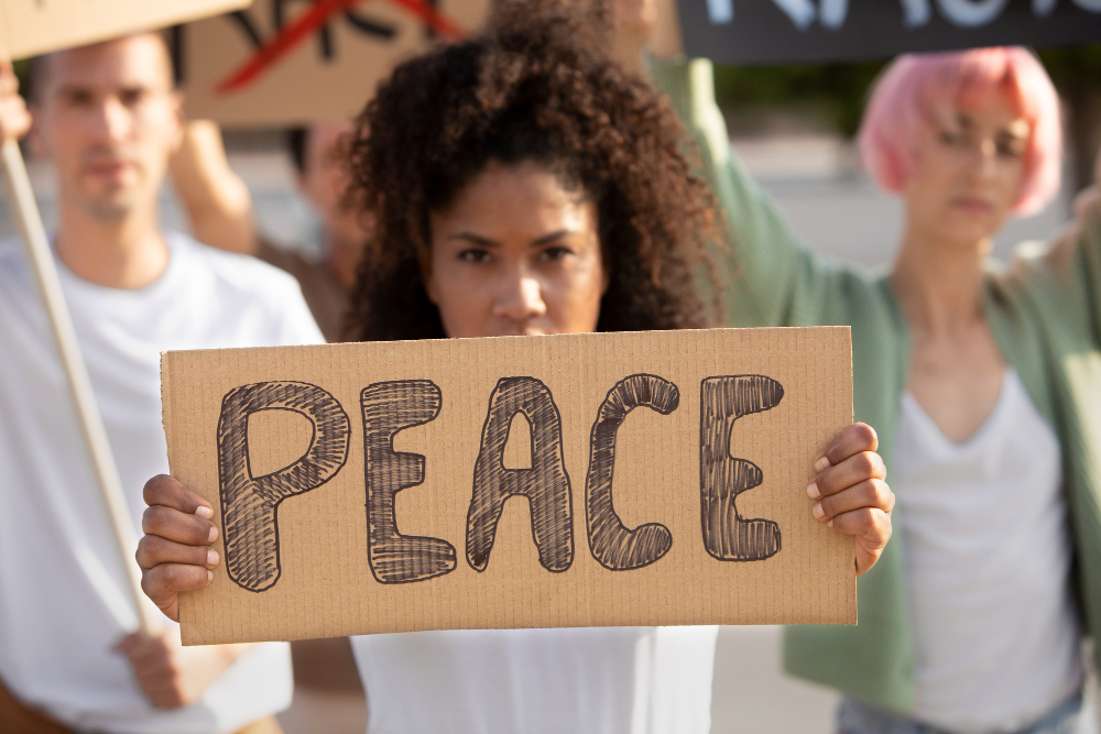 international day of peace celebrating unity with wigs (4)