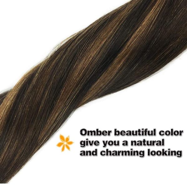 goo goo clip in hair extensions real human hair, remy human hair extensions clip ins for women, natural human hair 1b/6/1b balayage natural black to chestnut brown