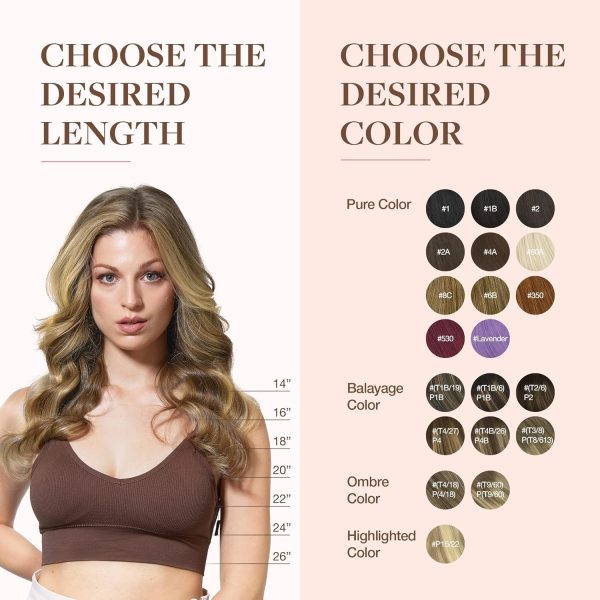 goo goo clip in hair extensions real human hair, remy human hair extensions clip ins for women, natural human hair, 3/8/613 balayage walnut brown to ash brown and bleach blonde