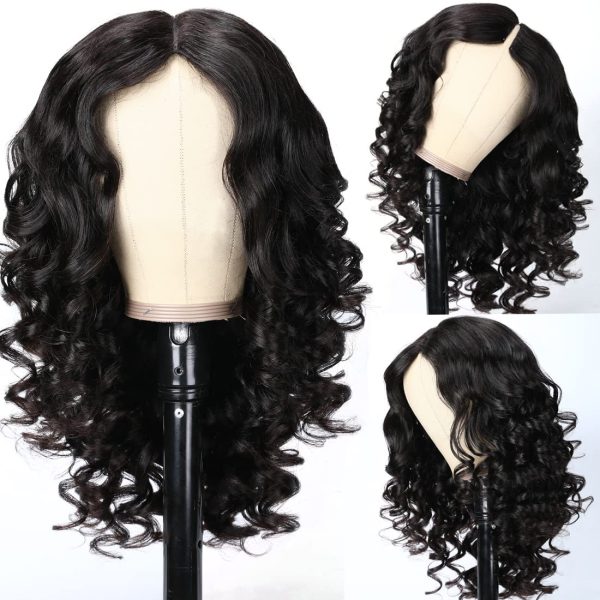 unice v part wigs human hair body wave upgrade glueless human hair v part clip in wigs no leave out, no glue, no sew in, beginner friendly