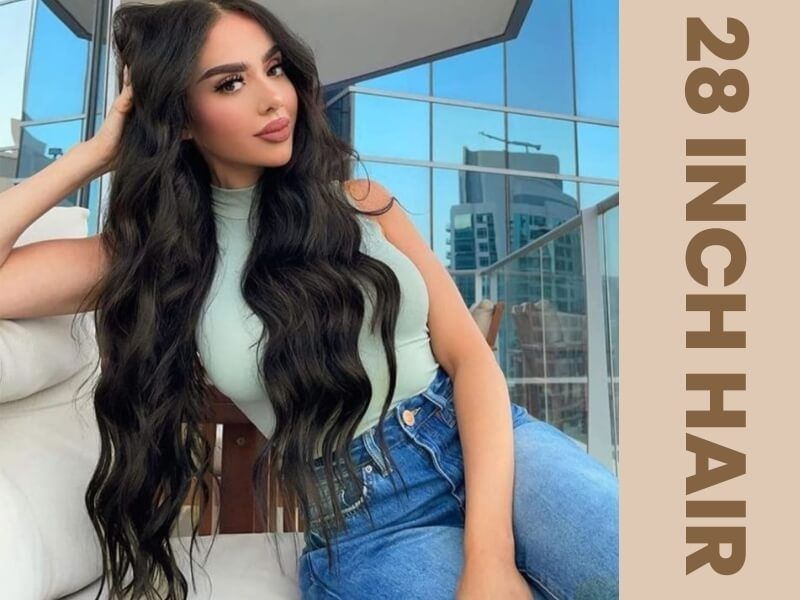 Styling with 29 inch hair extensions